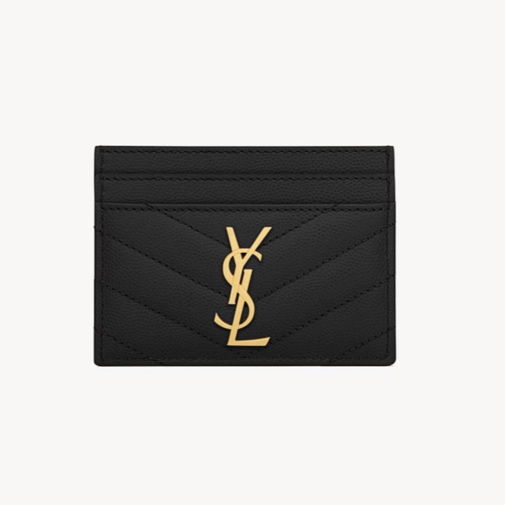 Saint Laurent Quilted Black Card Holder